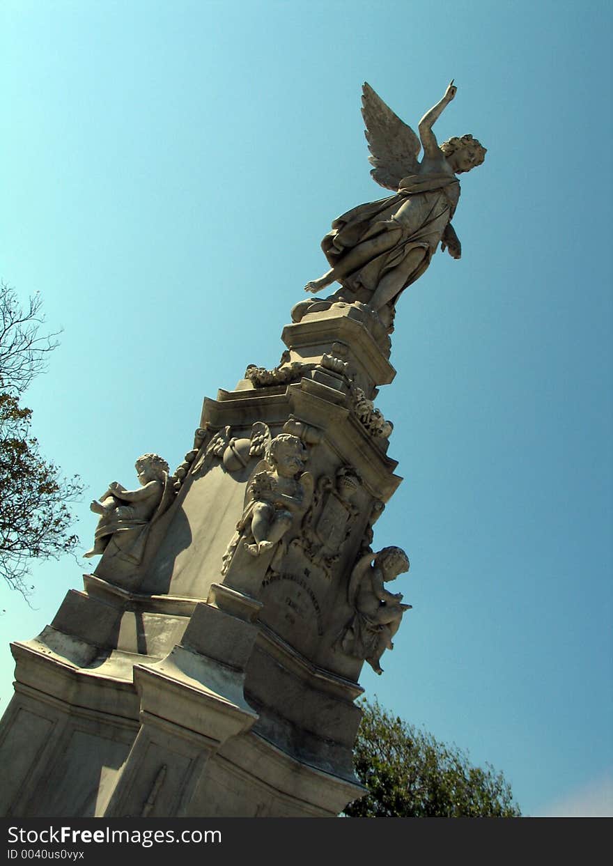 Cemetery statue. Cemetery statue