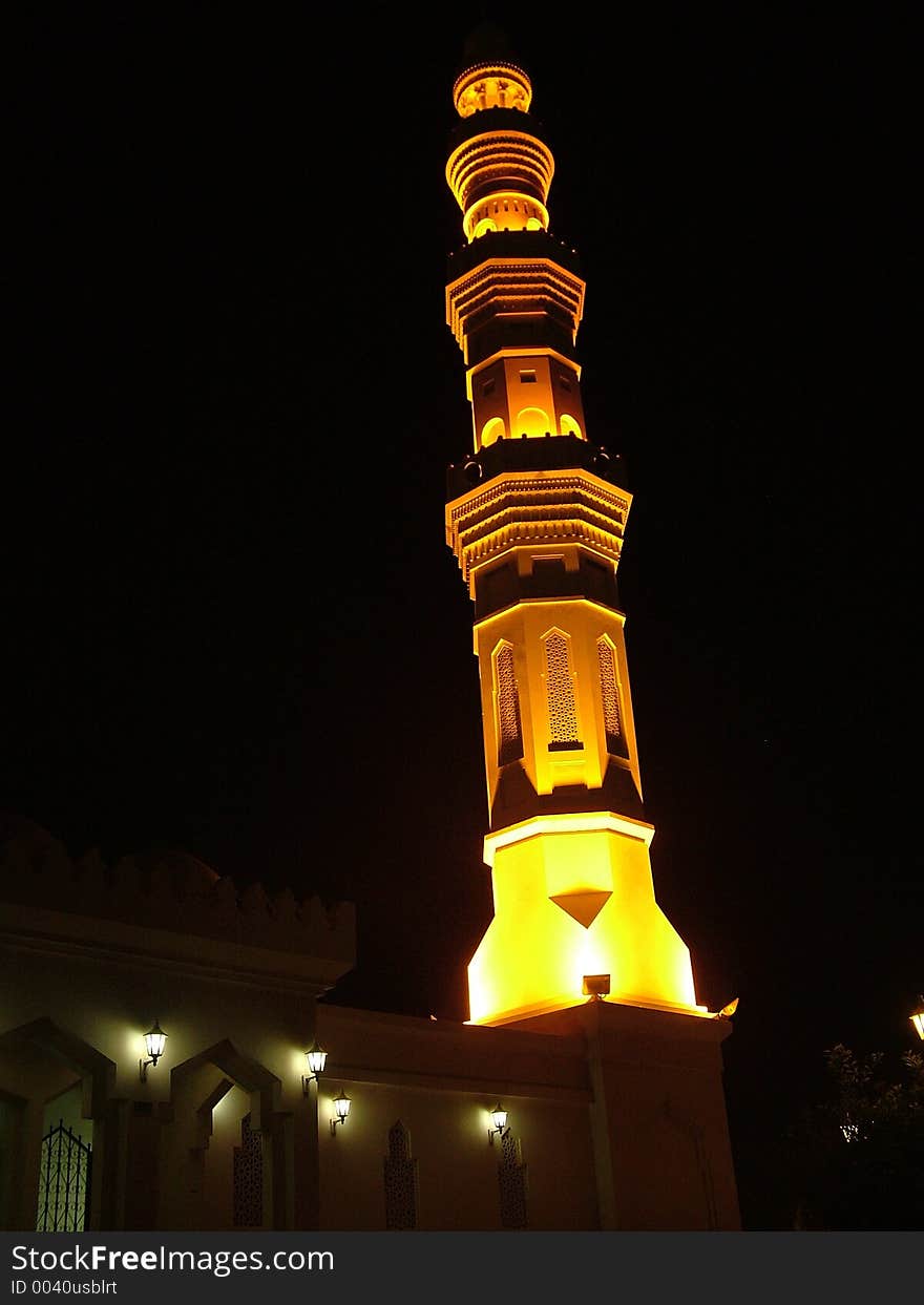 Mosque in Doha / Qatar , nightshot