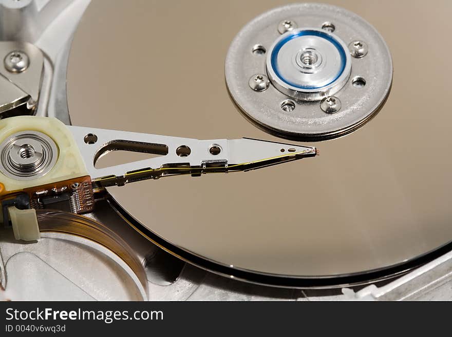 Close Up Of A Computer Hard Drive Internal