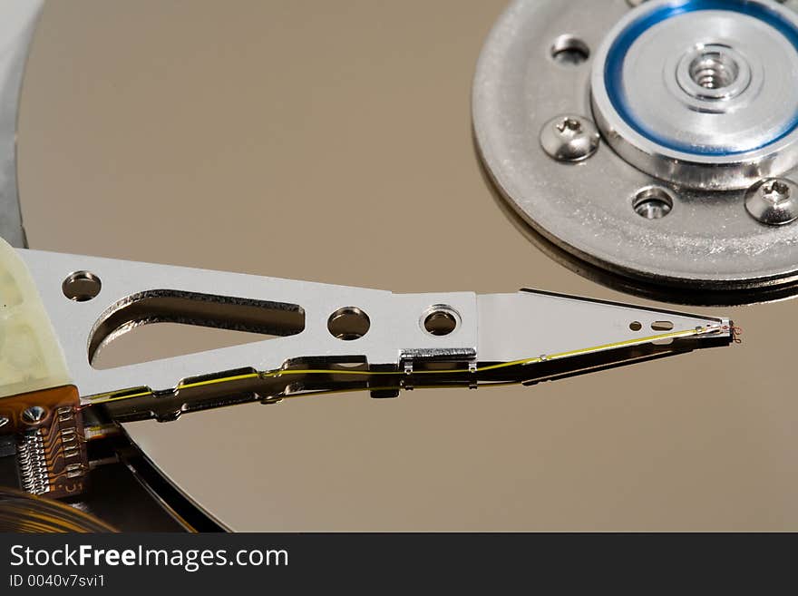 Close Up Of A Computer Hard Drive Internal