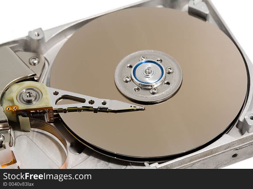 Close Up Of A Computer Hard Drive Internal