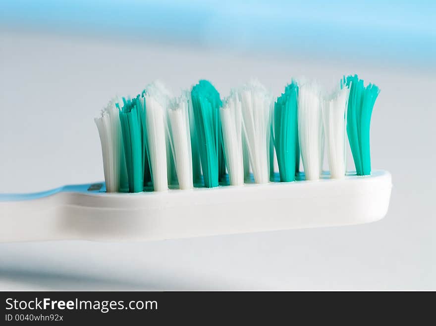 Macro of a toothbrush