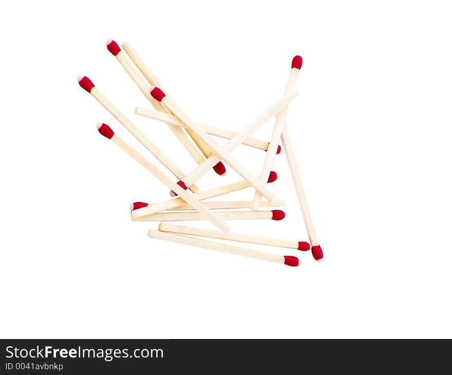 Matches isolated over white background.