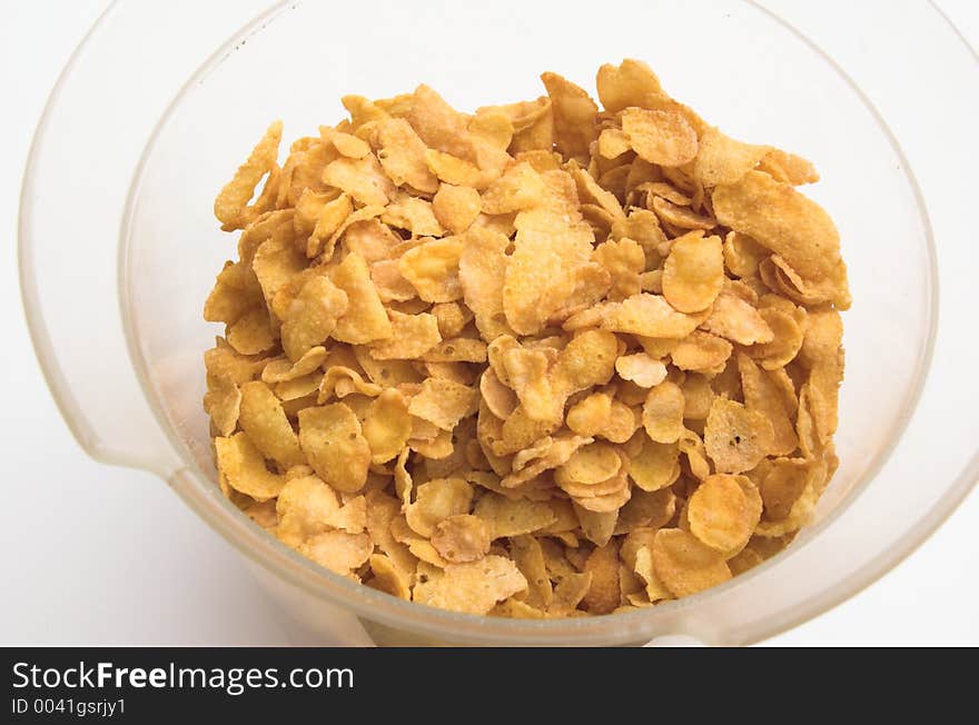 Cornflakes isolated on white