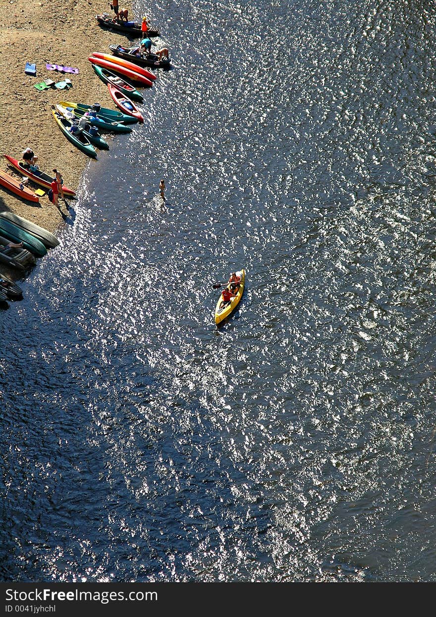 Cesky Krumlov river boating