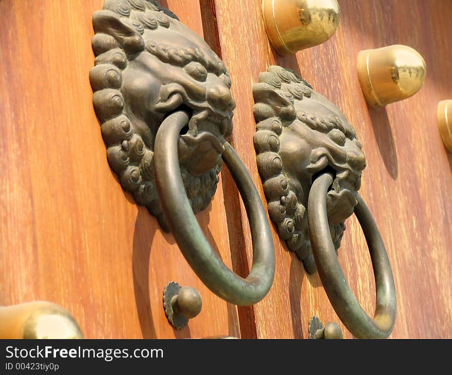 Door Handle at Jing An Temple, Shanghai, China