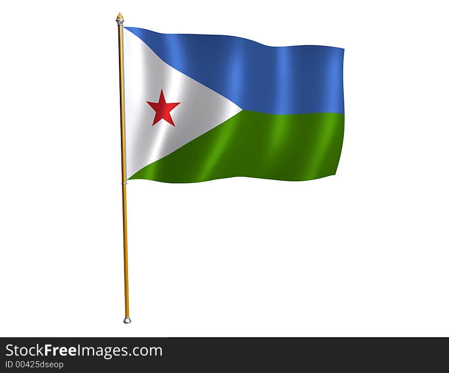 Djibouti Silk Flag