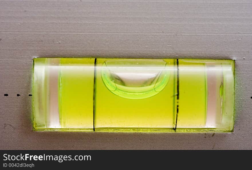 Close-up of a spirit level