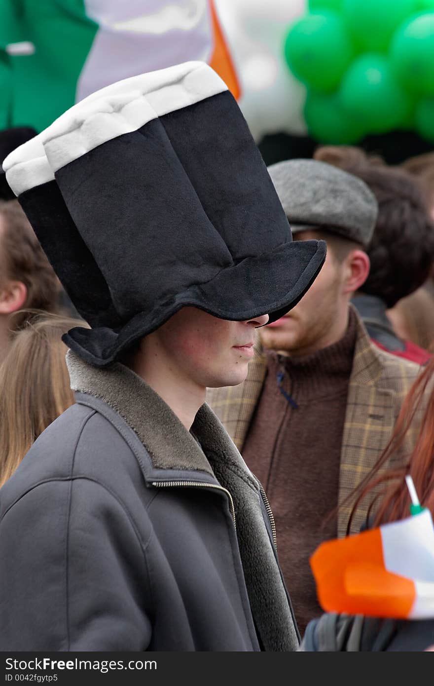 Parade in honour of st.Patrick in Moscow. Parade in honour of st.Patrick in Moscow