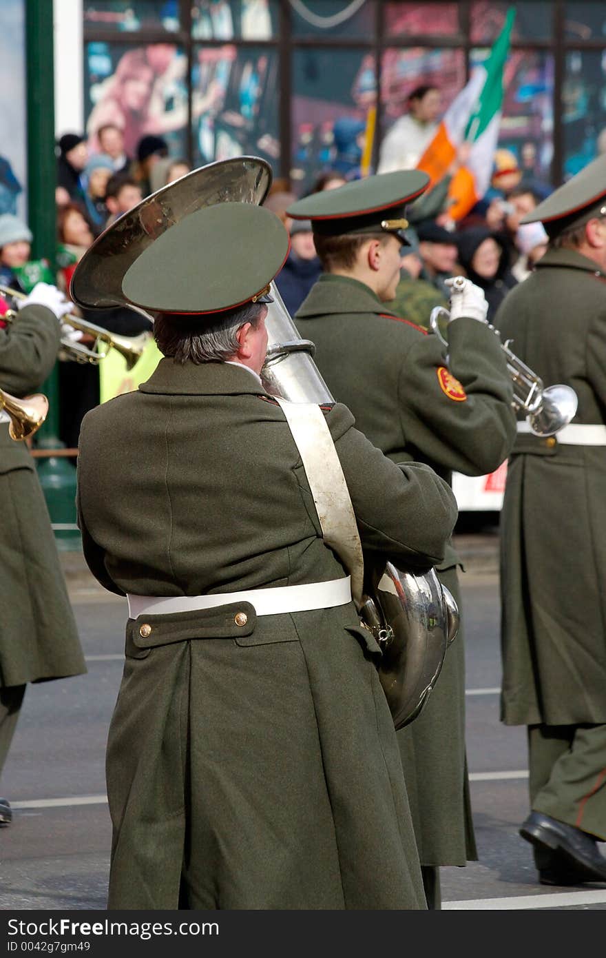 Parade in honour of st.Patrick in Moscow. Parade in honour of st.Patrick in Moscow