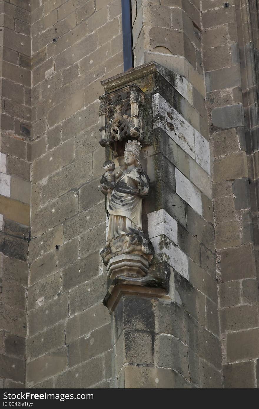 Gothic sculpture from Black Church - Brasov Romania walls