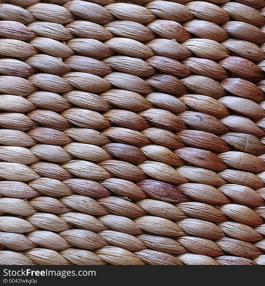 Closeup of an unusual woven basket texture - interesting textural background