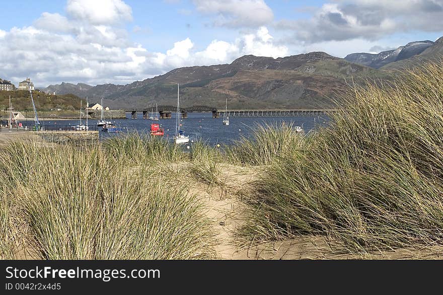 View of river estuary. View of river estuary