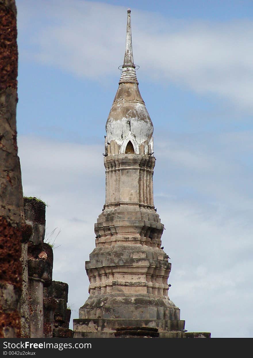 Thai Temple Column