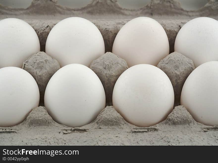 Food eggs in box.