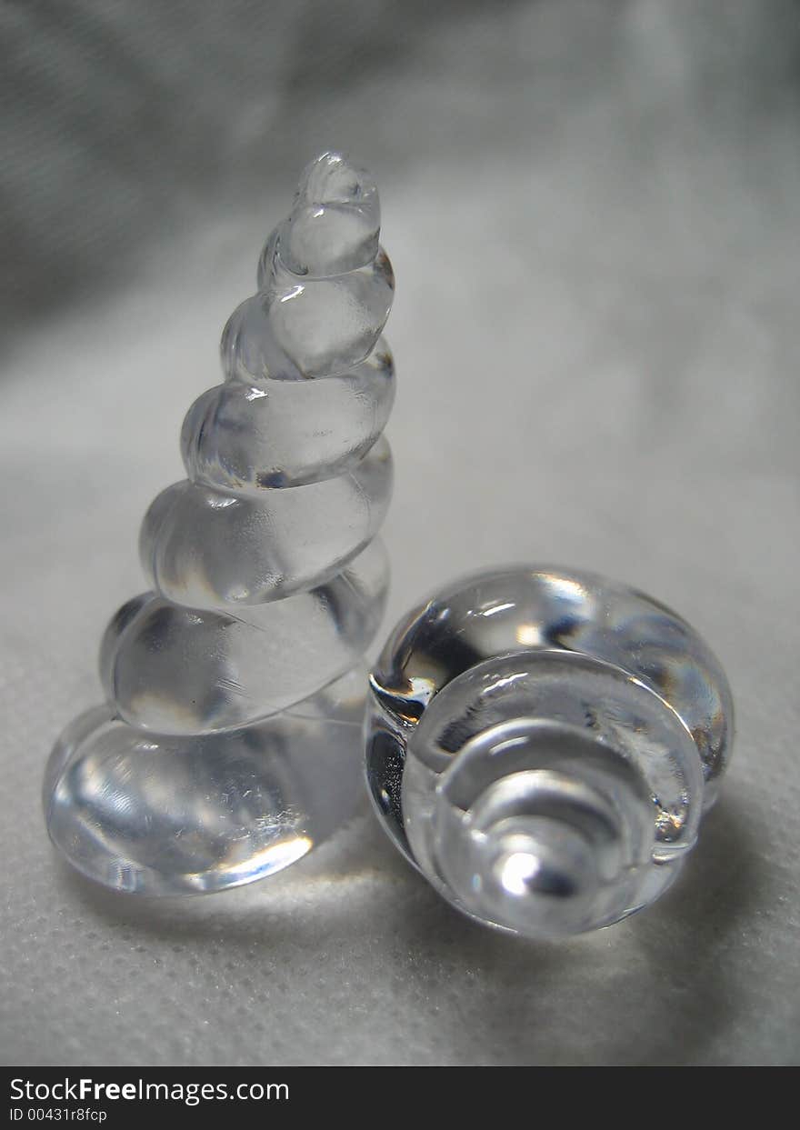 Two glass shells