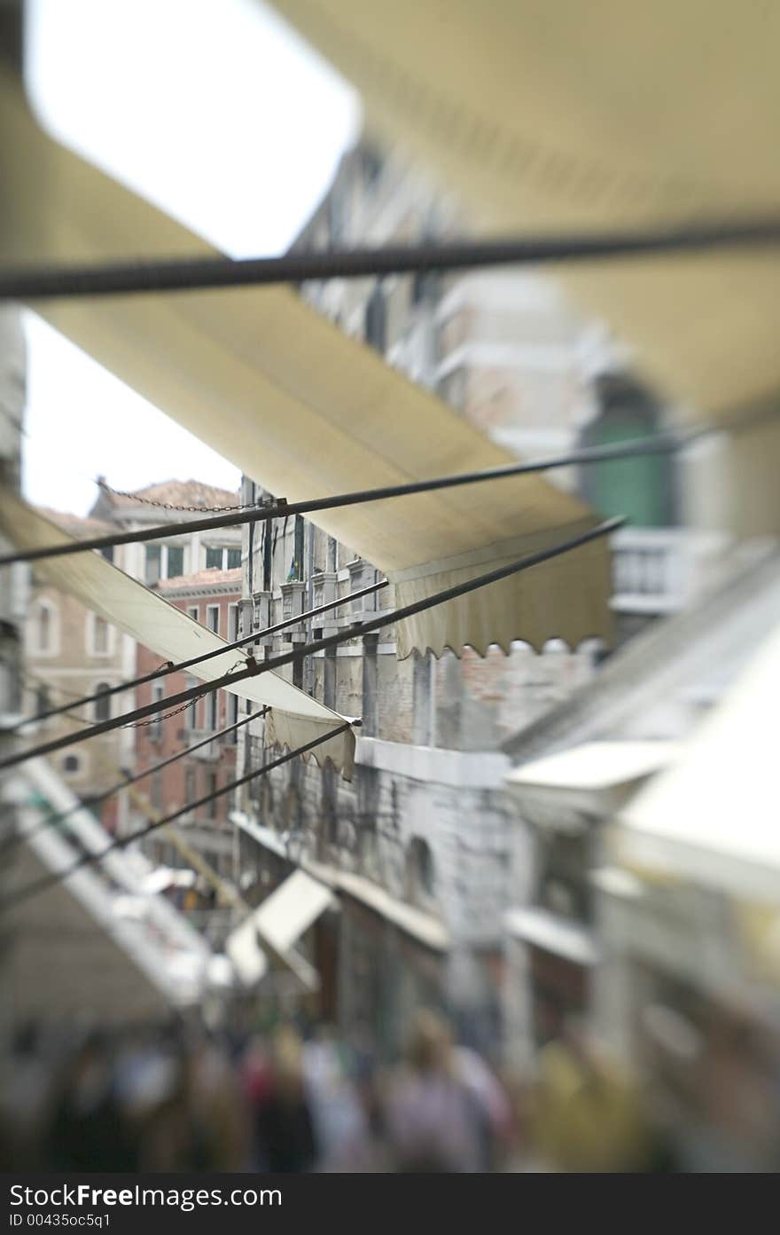 Roof at Rialto bridge,Venice,Italy