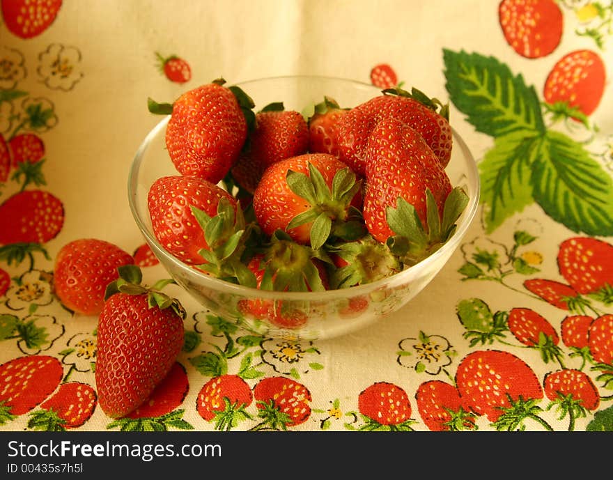 Strawberry on a plate