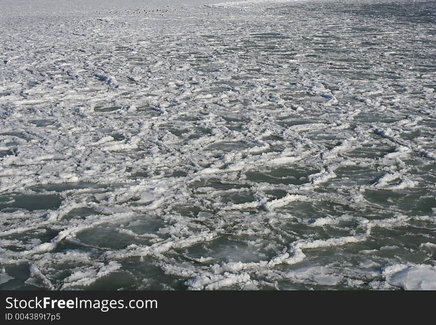 Natural background - sea in winter