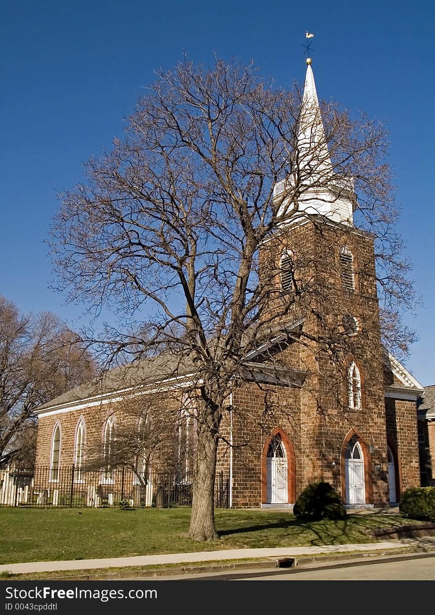 The historic First Reformed Church in Hackensack NJ dates back to 1686. The historic First Reformed Church in Hackensack NJ dates back to 1686.