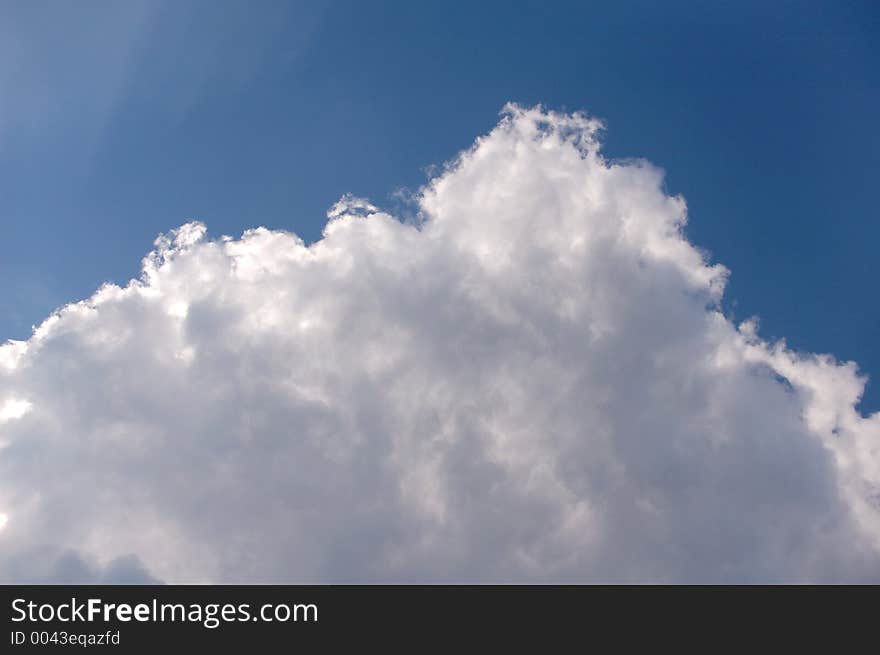 White cloud blue sky background. White cloud blue sky background