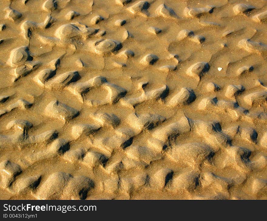 Beach texture of ripples in the sand