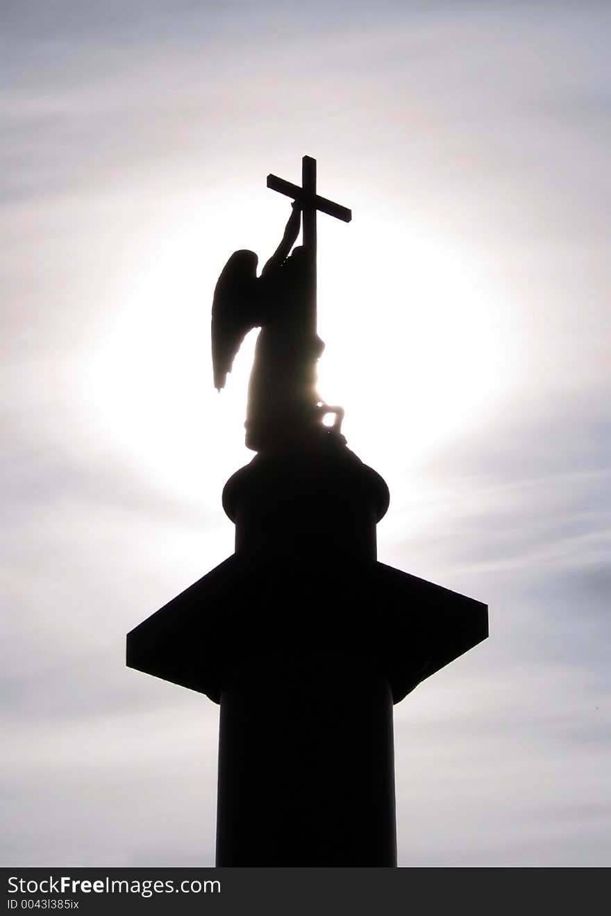 Top of the Alexander Column in St-Petersburg. Top of the Alexander Column in St-Petersburg