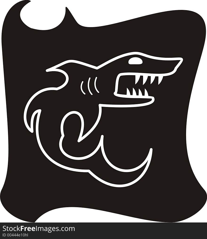 Transparent shark logo or a symbol