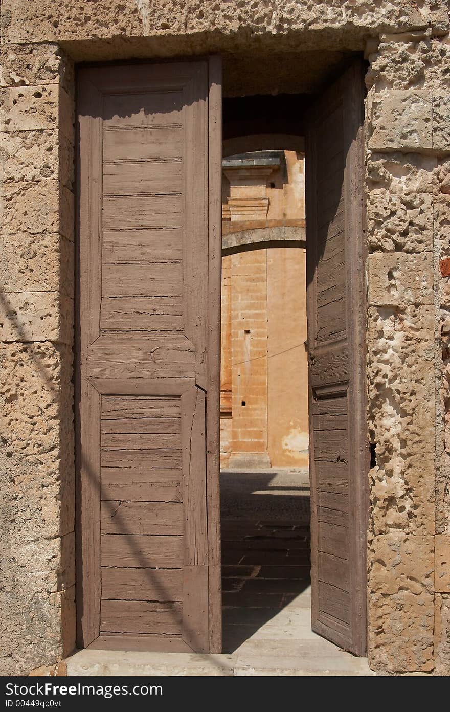 Old brown door. Old brown door