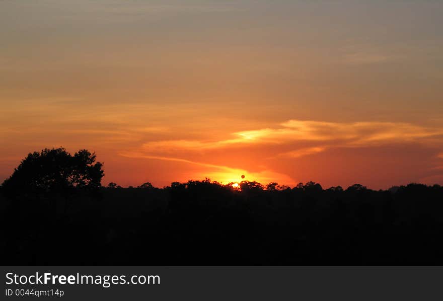 Magnificent red sunset in the Caribbean. Magnificent red sunset in the Caribbean