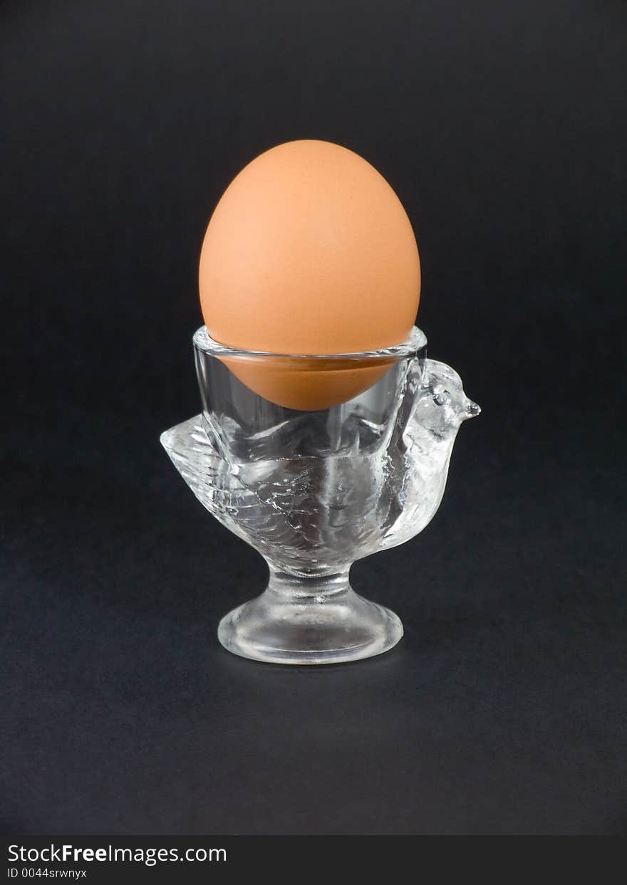 Eggcup with boiled egg