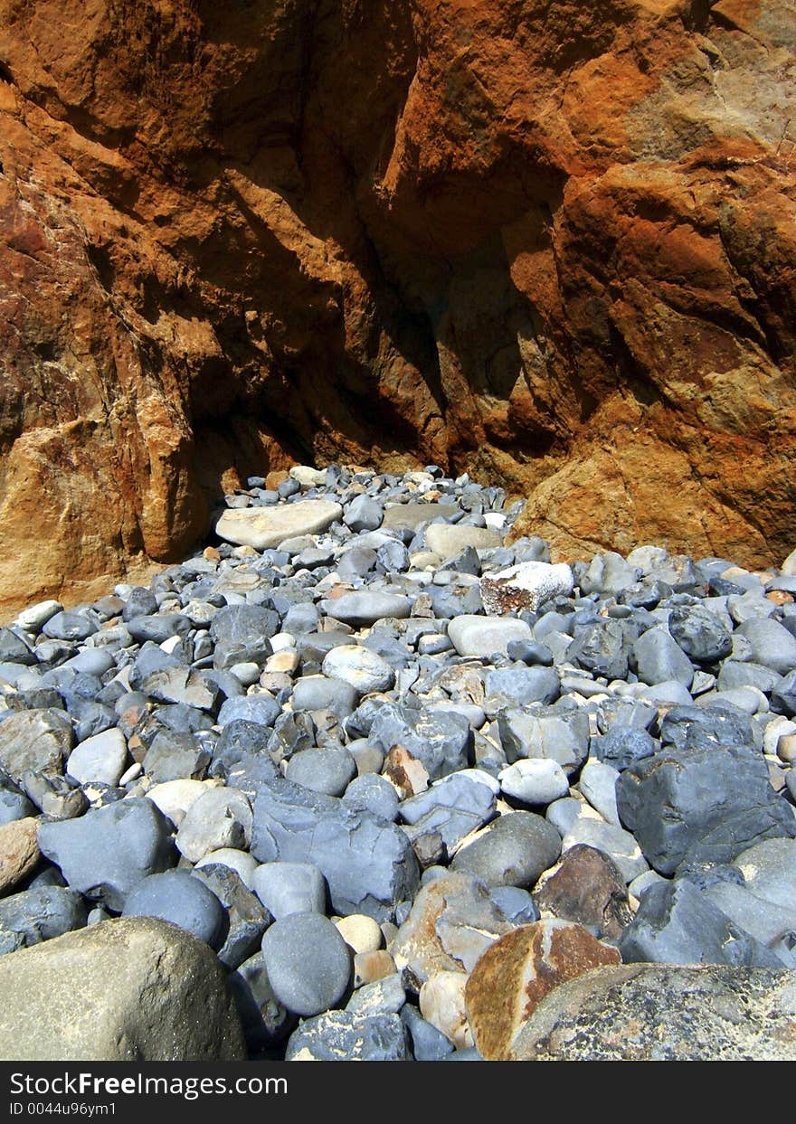 River rocks at a beach. River rocks at a beach