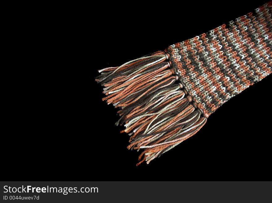 Scarf in a black background