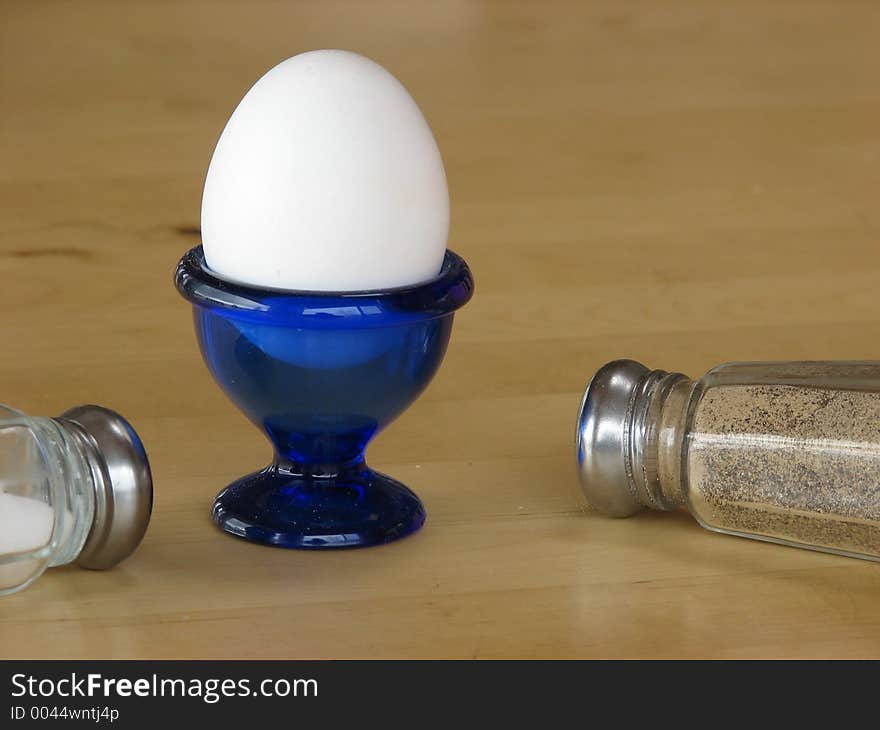 Egg with salt and pepper. Egg with salt and pepper