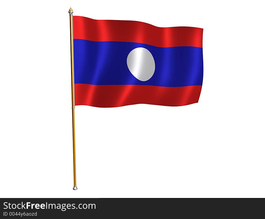 Laos Silk Flag