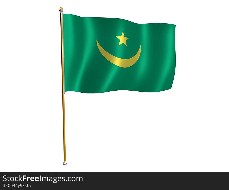 Mauritanian Silk Flag