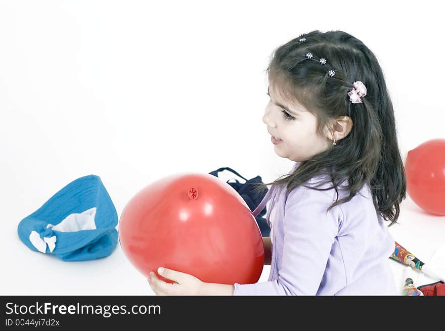 Little girl and balloon