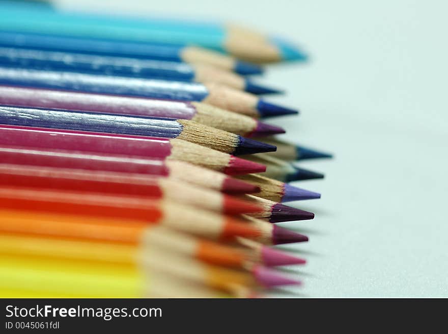 Pencil Colors in 2 row