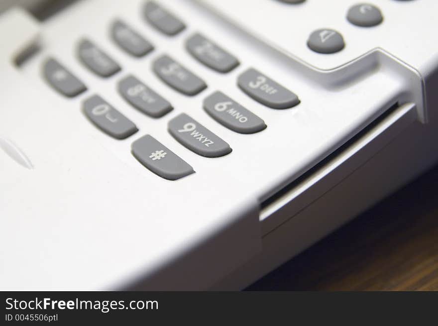 Close up of telephone keypad with blue light. Close up of telephone keypad with blue light