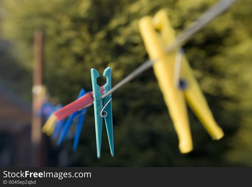 Abstract blur of clothes line. Abstract blur of clothes line