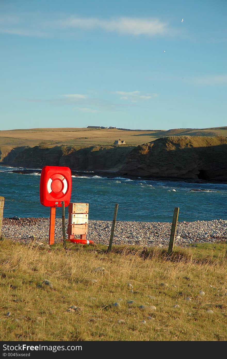 Serene scene with a reminder of the danger. Serene scene with a reminder of the danger