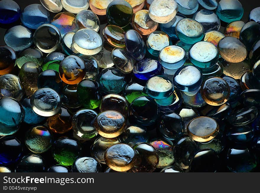 Pile of colored glass pieces. Pile of colored glass pieces