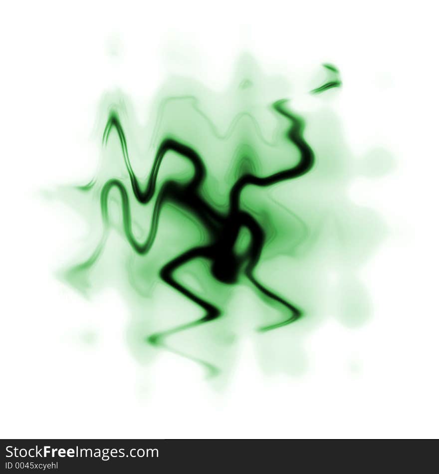 Abstract Green Twirls