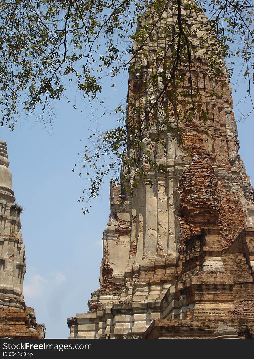 Ancient City Of Ayyutaya In Thailand