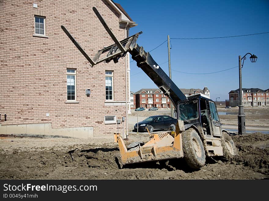 Construction stuck in mud