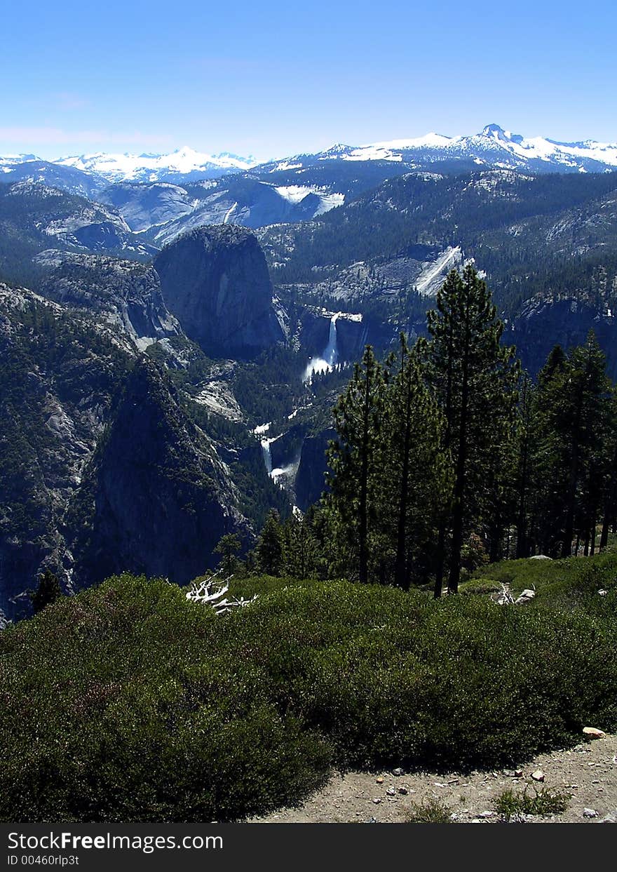 Water falls at Yosemite