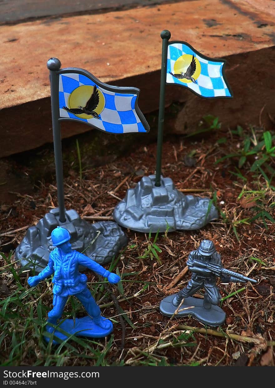 Blue And Grey Army Action