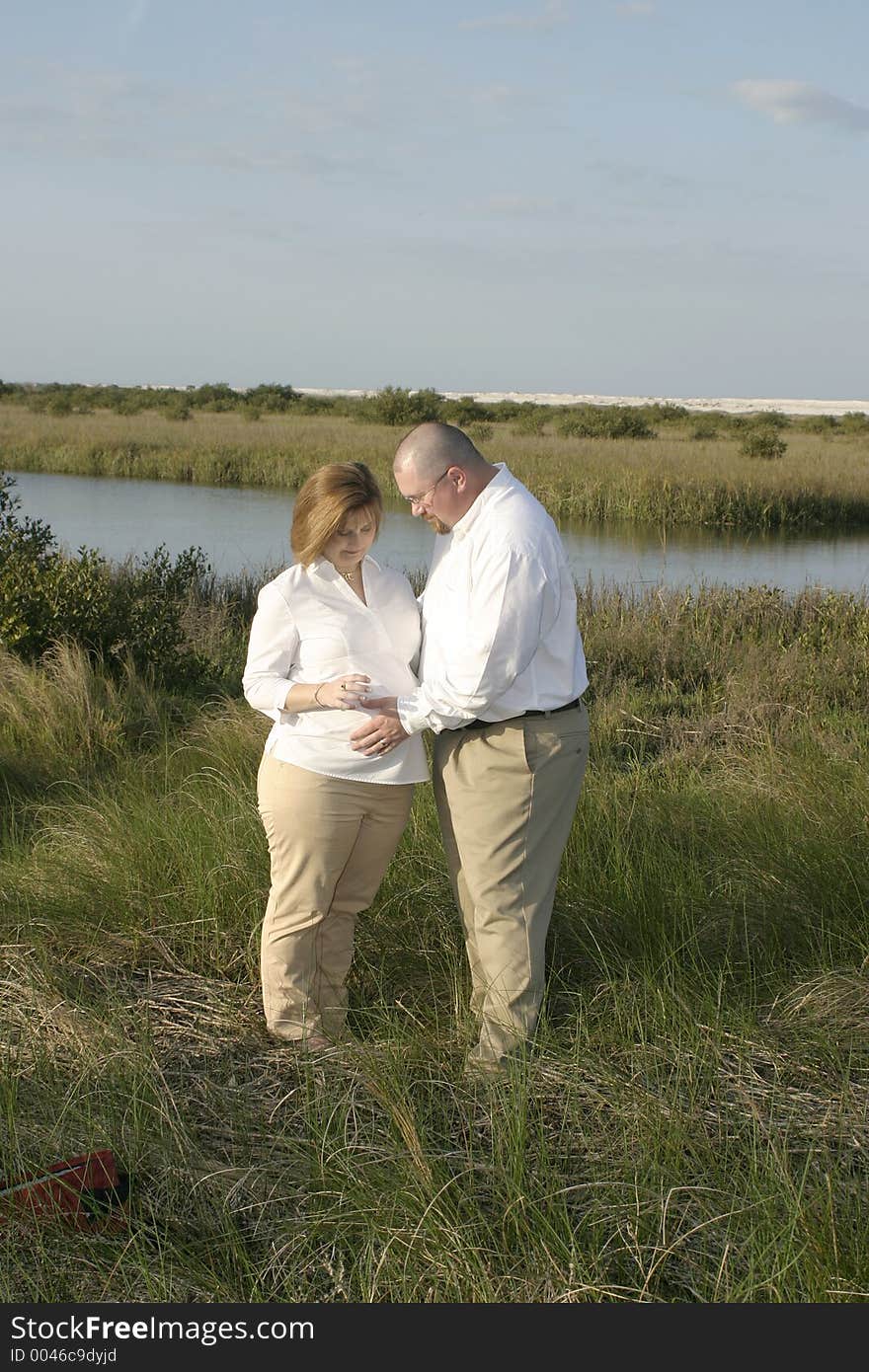 Pregnant Couple Outdoors 2