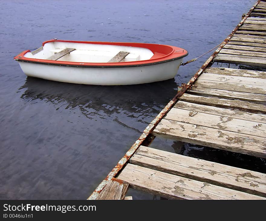 Boat Tied To The Quay