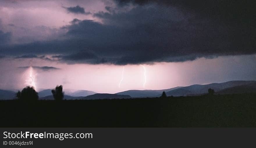 Stormy summer night in Romania. Stormy summer night in Romania